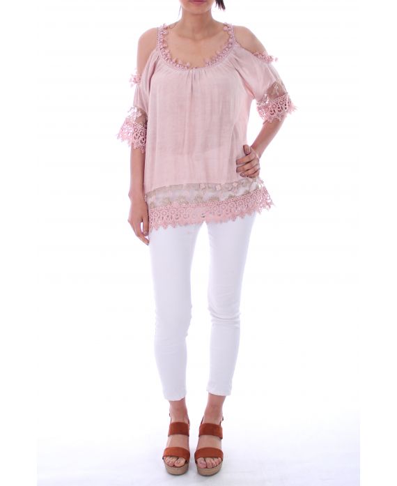 TUNIC LACE GOLDEN 0042 PINK - BOHEME