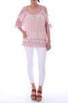 TUNIC LACE GOLDEN 0042 PINK - BOHEME