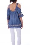 TUNIC LACE GOLDEN 0042 BLUE JEANS - BOHEME