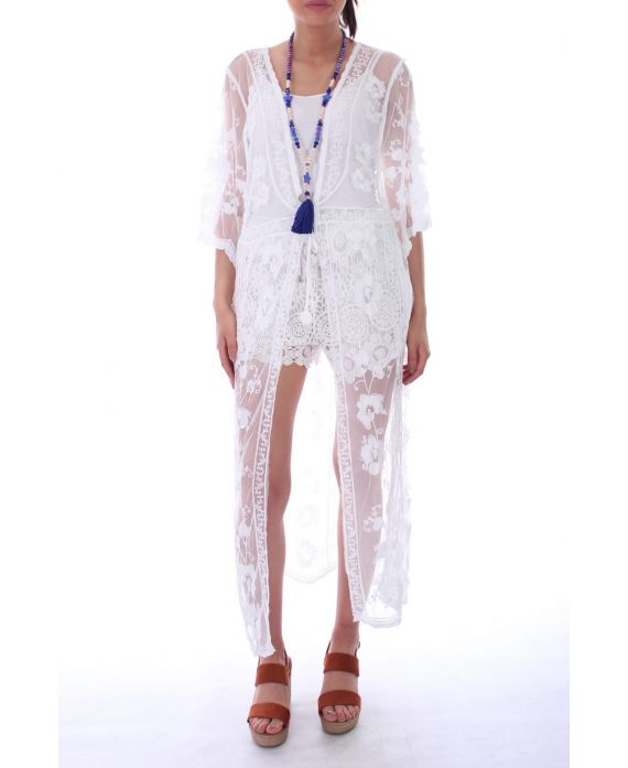 VEST LONG LACE 0029 BLANC - BOHEME