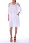 KLEID HAT BORTE 0034 BLANC - BOHEME