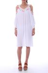 KLEID HAT BORTE 0034 BLANC - BOHEME