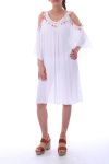 KLEID HAT BORTE 0034 BLANC - BOHEME