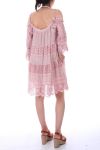 ROBE EMPIECEMENT DENTELLE 0015 ROSE - BOHEME