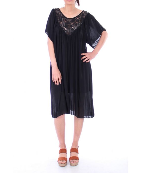 DRESS PAILLETEE 0067 NOIR - BOHEME