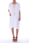 ROBE PAILLETEE 0067 BLANC - BOHEME