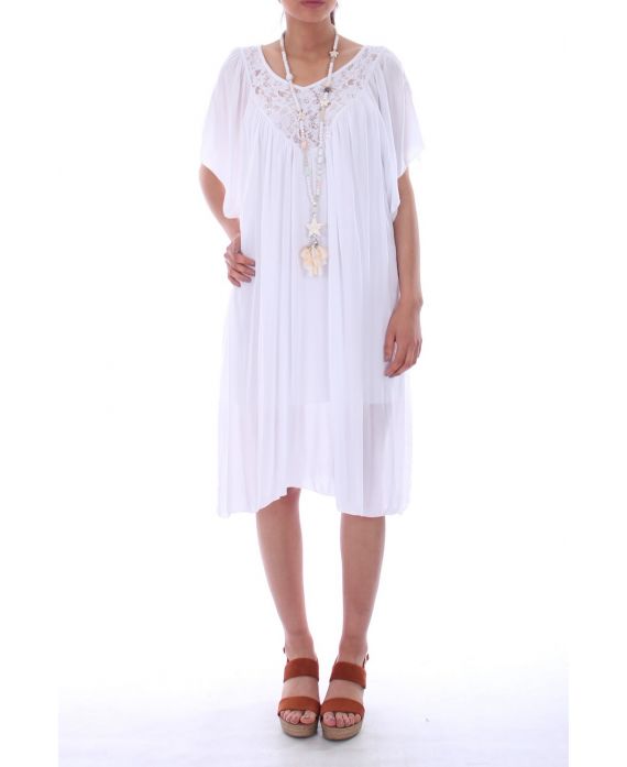 ROBE PAILLETEE 0067 BLANC - BOHEME