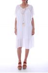 ROBE PAILLETEE 0067 BLANC - BOHEME