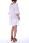 KLEID HAT BORTE 0055 BLANC - BOHEME