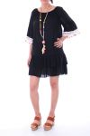 KLEID HAT BORTE 0055 SCHWARZ - BOHEME