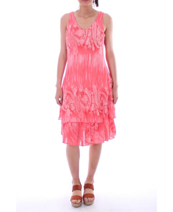 DRESS 0075 CORAL