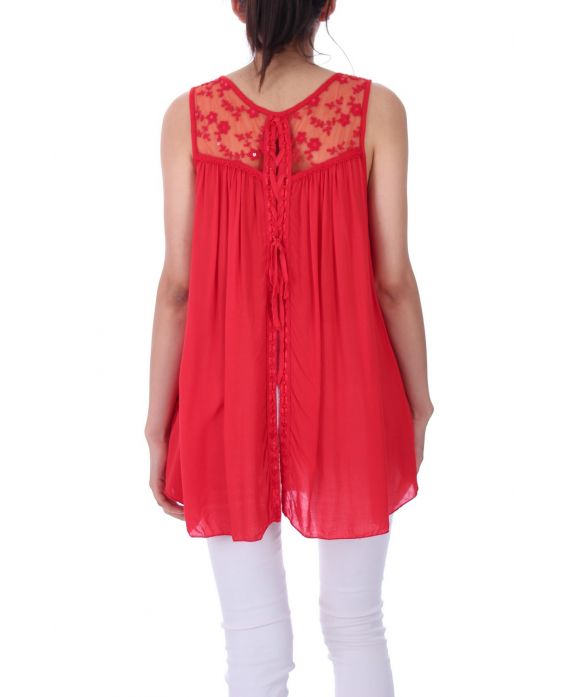 TOP BACK LACE 0062 RED