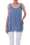 TOP LACE 0063 BLAUW