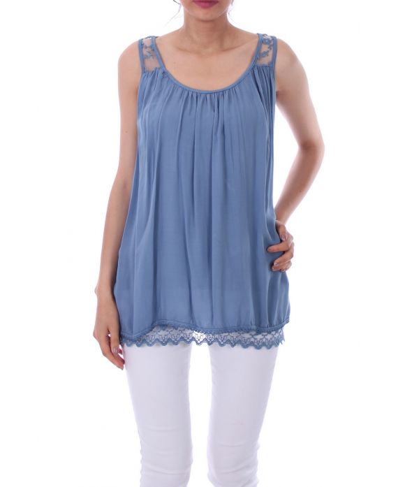 TOP DI PIZZO 0063 BLU