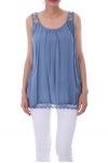 TOP DI PIZZO 0063 BLU