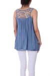 TOP DI PIZZO 0063 BLU