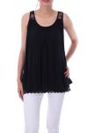 TOP DI PIZZO 0063 NERO