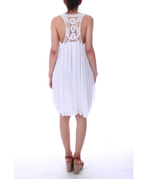 ROBE DOS FANTAISIE 0064 BLANC