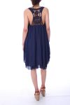 LOW BACK DRESS FANTASY 0064 NAVY