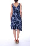 KLEID BEDRUCKTE 0069 BLAU