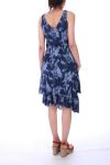 KLEID BEDRUCKTE 0069 BLAU