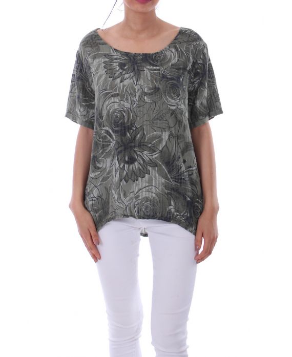 TOP PRINT POCKET 0071 MILITARY GREEN