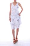 ROBE IMPRIMEE 0072 BLANC