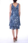 KLEID BEDRUCKTE 0072 BLAU