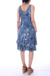 KLEID BEDRUCKTE 0072 BLAU