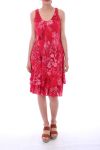 KLEID BEDRUCKTE 0072 ROT