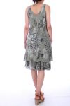 DRESS PRINTED 0072 MILITARY GREEN