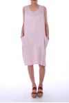 LINEN DRESS 0073 ROSE