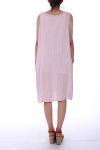 LINEN DRESS 0073 ROSE