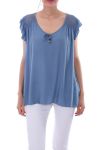 TOP DI PIZZO 0077 BLU