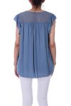 TOP DI PIZZO 0077 BLU