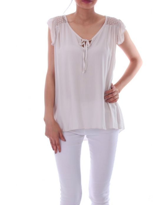 TOP DI PIZZO 0077 TAUPE