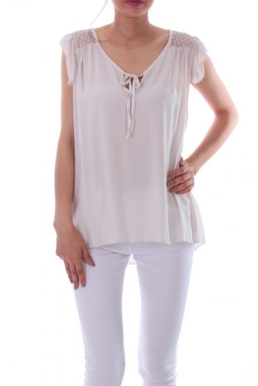 TOP DI PIZZO 0077 TAUPE