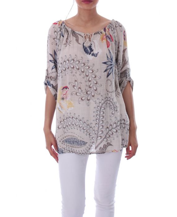 TUNIC PRINTED 0084 BEIGE