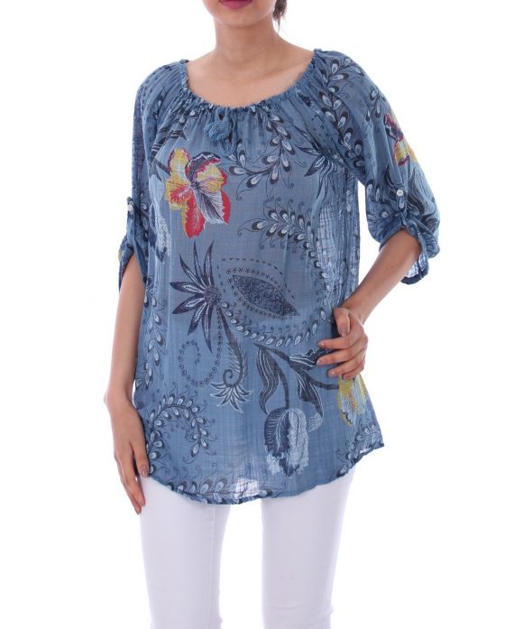 TUNIC PRINTED 0084 BLUE