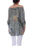 TUNIC PRINTED 0084 MILITARY GREEN