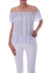 TOP RAYE SPALLE 0099 BIANCO