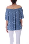 TOP PISELLO SPALLE 0100 BLU