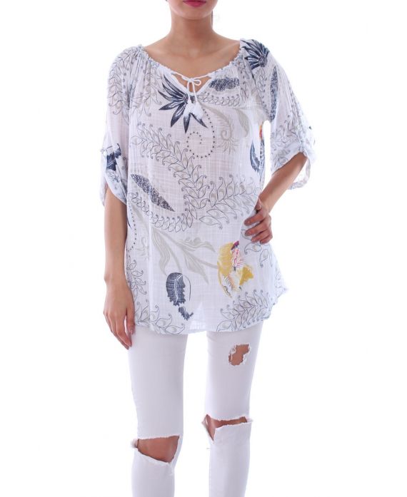 TUNIC PRINTED 0084 WHITE