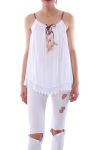 TOP ENCOLURE A PLUMES 0044 BLANC