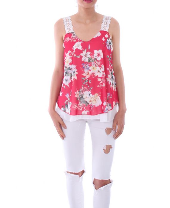 TOP KANT EN BLOEMEN 0086 ROOD