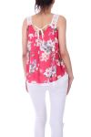 TOP DI PIZZO E FIORI 0086 ROSSO