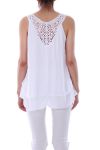 TOP SCHIENA IN PIZZO 0105 BIANCO