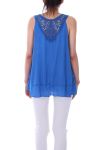 TOP SCHIENA IN PIZZO 0105 BLU ROYAL