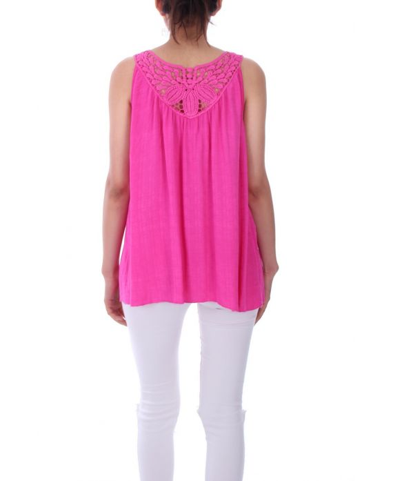 TOP SCHIENA IN PIZZO 0109 FUSHIA