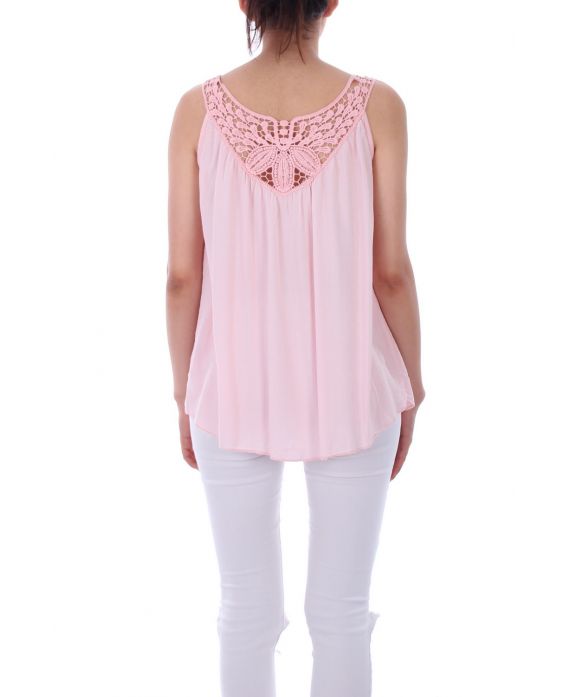 TOP SCHIENA IN PIZZO 0109 ROSA